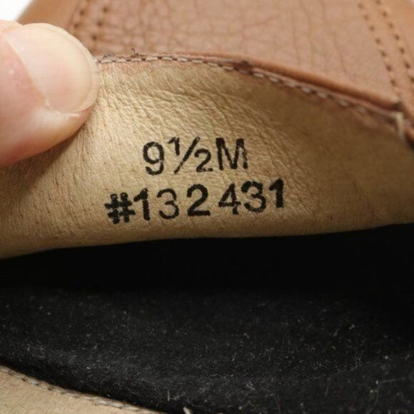 Ros Hommerson Women's Size 9.5 Tan Leather Slip On Almond Toe Wedge Loafers - Picture 10 of 10